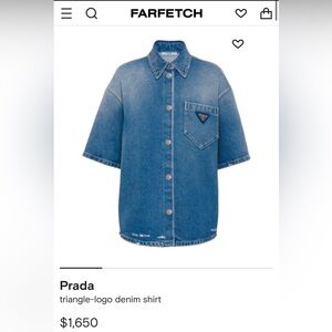 Prada denim shirt